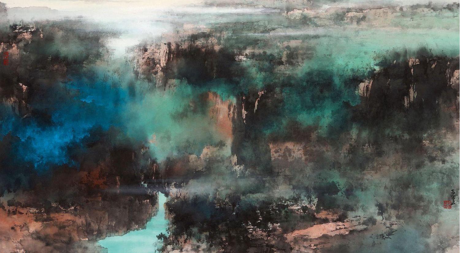 何百里(B.1945) 翡峽流翠