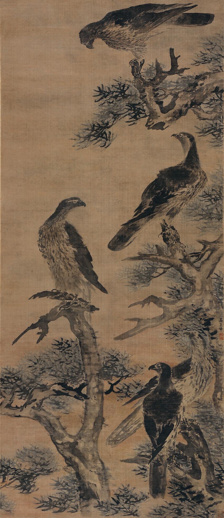 高其佩（清） 群英會 立軸 設色絹本