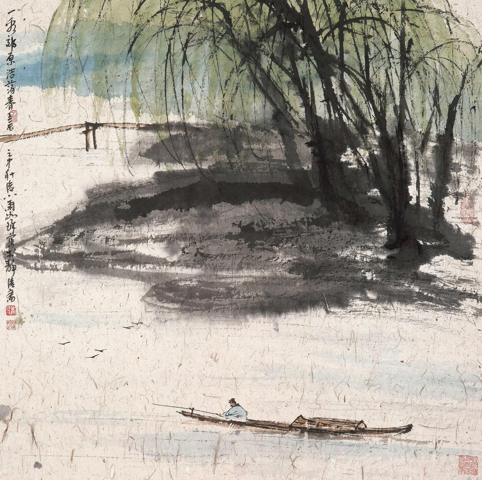 2012年作 一看郊原浩蕩春 鏡心  設色紙本